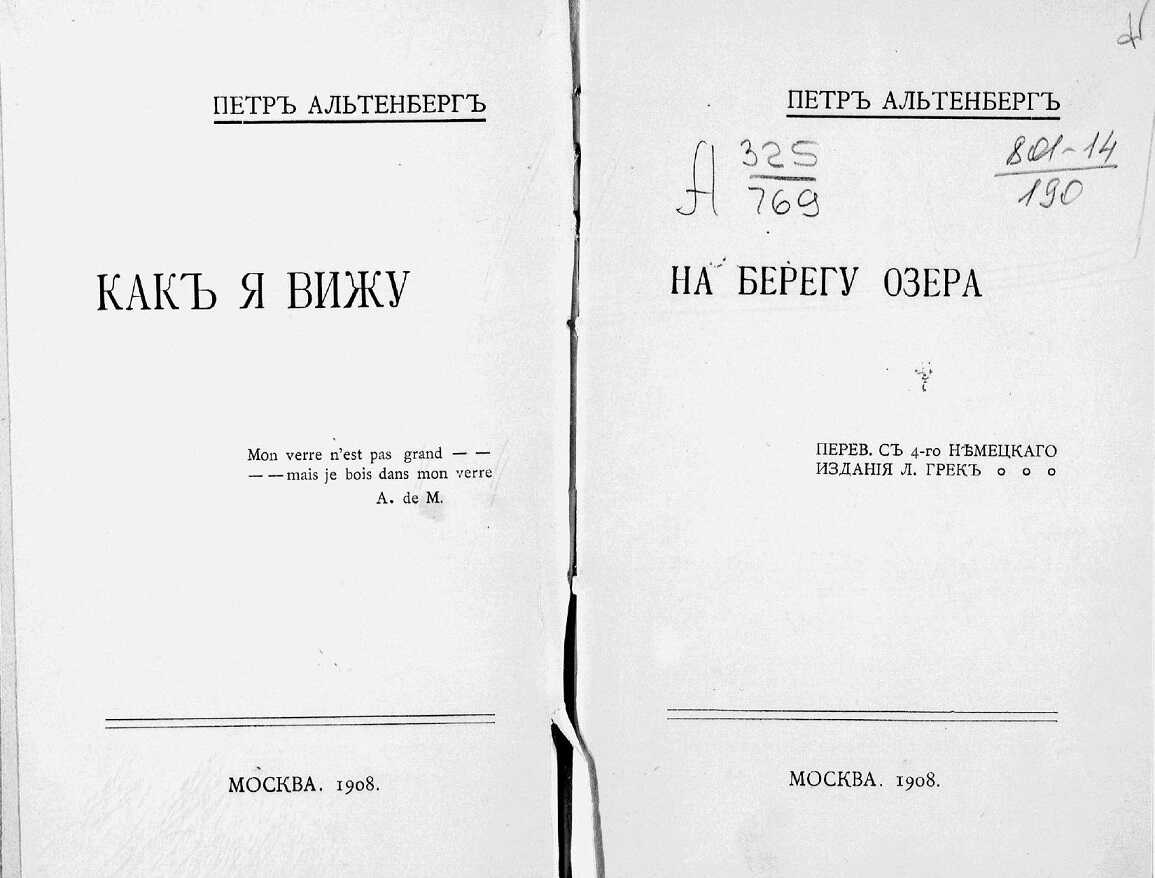 Онлайн книга - Как я вижу. На берегу озера - Петер Альтенберг